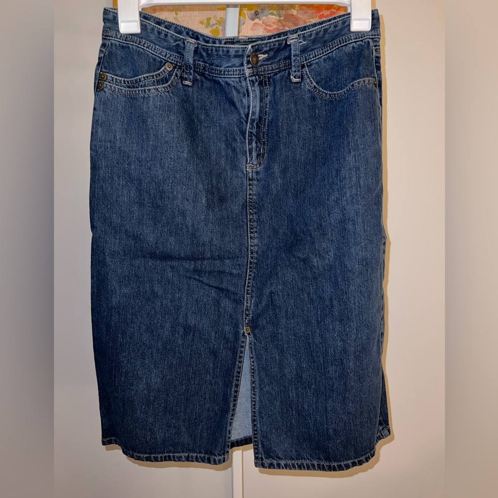 Long Denim Skirt